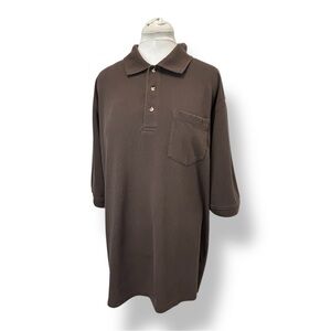 Tri-Mountain Mens Short Sleeve Polo Shirt Smart Casual Normcore Hiking Brown XLT